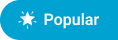Blue label with a white star icon and the word "Popular" in bold white text, indicating a top choice or frequently selected item.