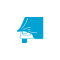 Blue icon of a hand peeling back a layer of film from a surface, symbolizing vinyl wrap or tint installation, enclosed in a white circular background.